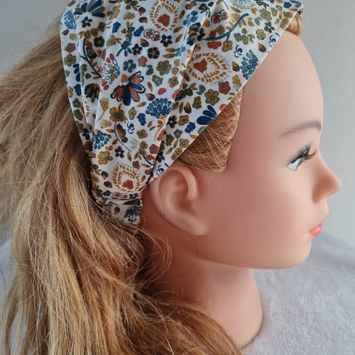 Bandeau fichu fleuri