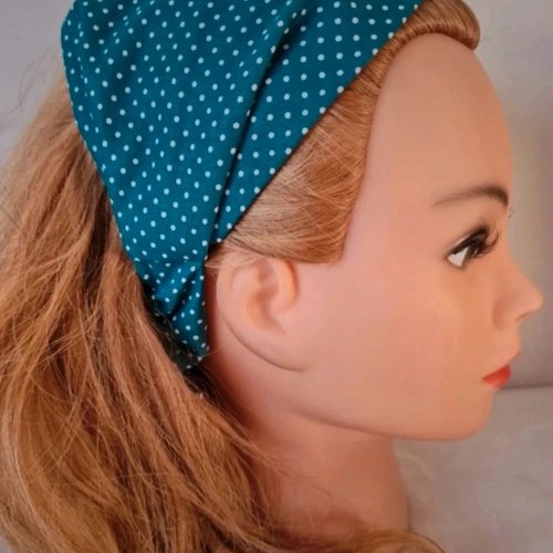 Bandeau fichu à pois