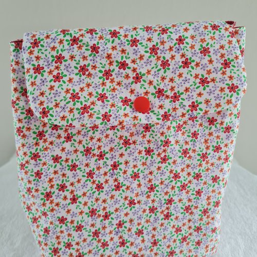 Lunch bag fleuri fait main