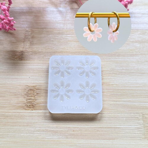 Moule silicone pour résine époxy, uv, resinmold, moule pour pampilles interchangeable, moule silicone fleur