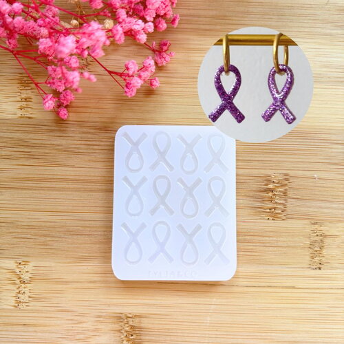 Moule silicone pour résine époxy, uv, resinmold, moule pour pampilles interchangeable, ruban, cancer du sein