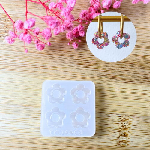 Moule silicone pour résine époxy, uv, resinmold, moule pour pampilles interchangeable, moule silicone coeur