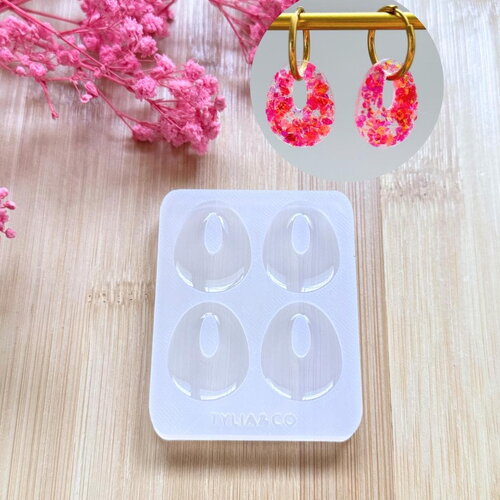 Moule silicone pour résine époxy, uv, resinmold, moule pour pampilles interchangeable, moule silicone ovale