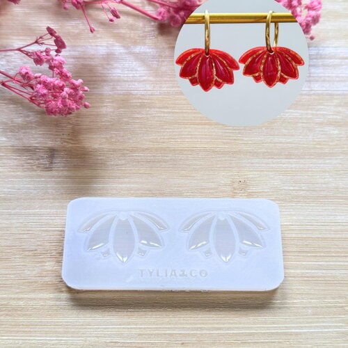 Moule silicone pour résine époxy, uv, resinmold, moule pour pampilles interchangeable, lotus