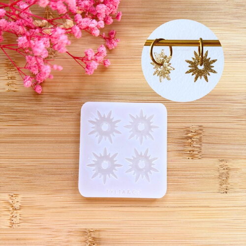 Moule silicone pour résine époxy, uv, resinmold, moule pour pampilles interchangeable, moule silicone solei étoile