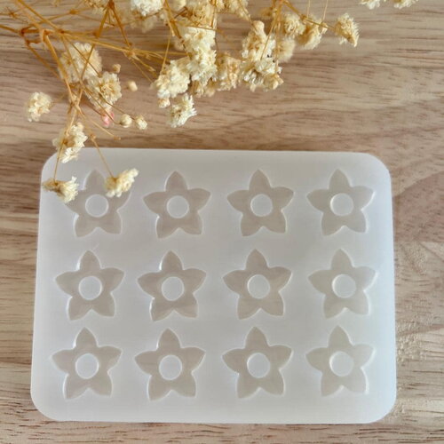 Moule silicone pour résine époxy, uv, resinmold, moule pour pampilles interchangeable, moule silicone fleur tiaré