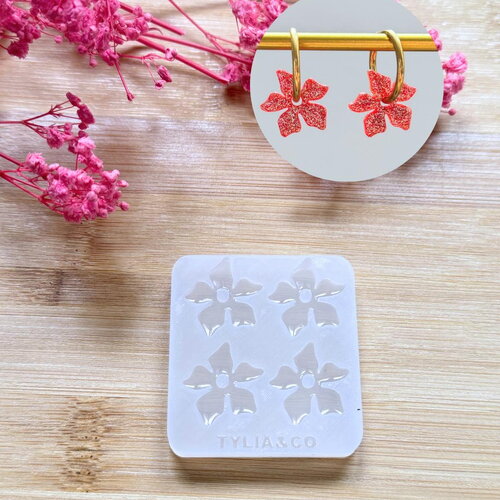 Moule silicone pour résine époxy, uv, resinmold, moule pour pampilles interchangeable, moule silicone fleur