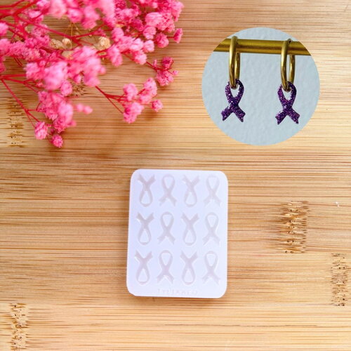 Moule silicone pour résine époxy, uv, resinmold, moule pour pampilles interchangeable, ruban, cancer du sein