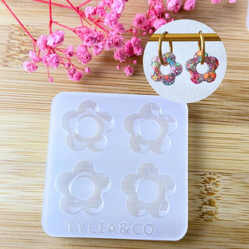 Moule silicone pour résine époxy, uv, resinmold, moule pour pampilles interchangeable, moule silicone coeur