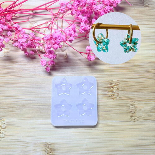 Moule silicone pour résine époxy, uv, resinmold, moule pour pampilles interchangeable, fleur