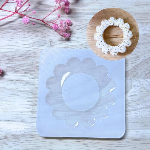Moule silicone pour résine époxy, uv, resinmold, moule pour barrettes à cheveux, pince cheveux fleur