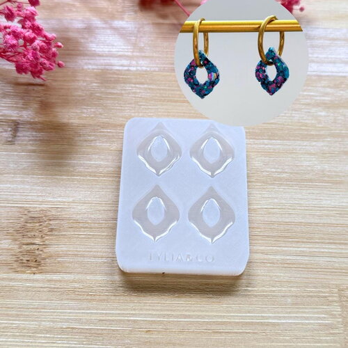 Moule silicone pour résine époxy, uv, resinmold, moule pour pampilles interchangeable, moule silicone arabesque