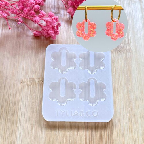 Moule silicone pour résine époxy, uv, resinmold, moule pour pampilles interchangeable, moule silicone fleur