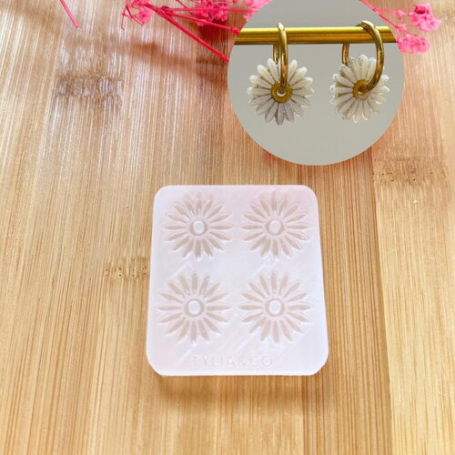 Moule silicone pour résine époxy, uv, resinmold, moule pour pampilles interchangeable, moule silicone fleur