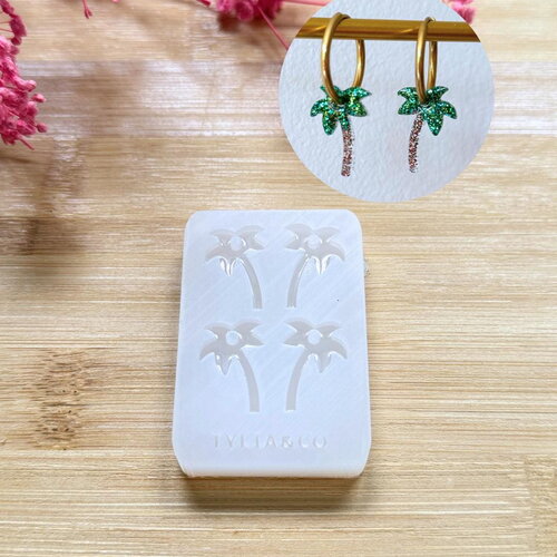 Moule silicone pour résine époxy, uv, resinmold, moule pour pampilles interchangeable, palmiers