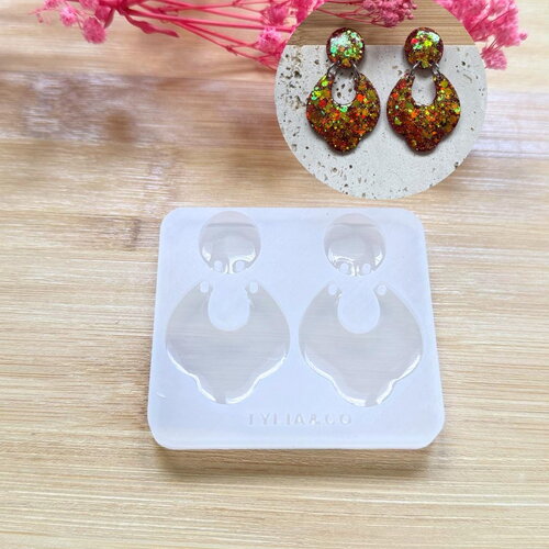 Moule silicone pour résine époxy, uv, resinmold, moule pour pampilles interchangeable, moule silicone