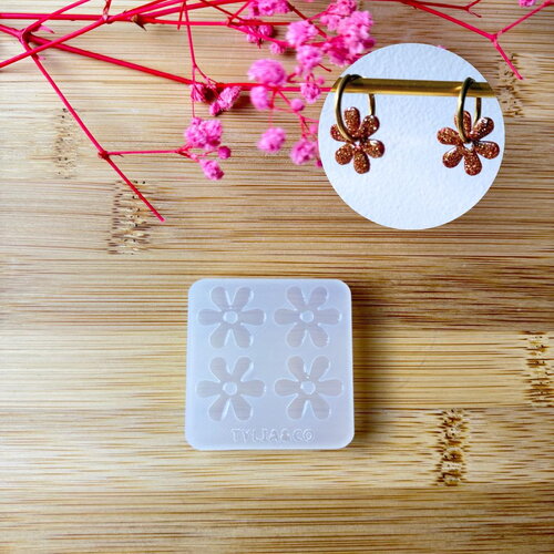 Moule silicone pour résine époxy, uv, resinmold, moule pour pampilles interchangeable, moule silicone coeur