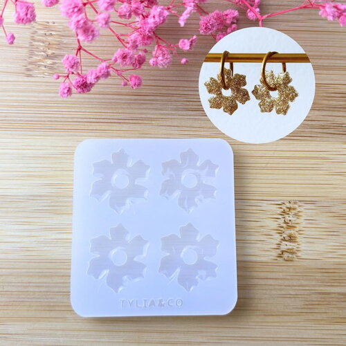 Moule silicone pour résine époxy, uv, resinmold, moule pour pampilles interchangeable, moule silicone fleur