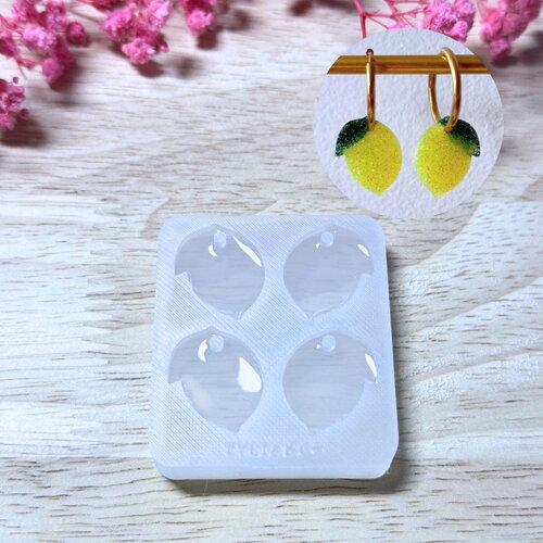 Moule silicone pour résine époxy, uv, resinmold, moule pour pampilles interchangeable, moule silicone citron , lemon mold