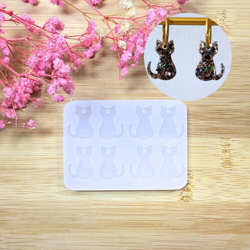 Moule silicone pour résine époxy, uv, resinmold, moule pour pampilles interchangeable, moule silicone, chat, cats