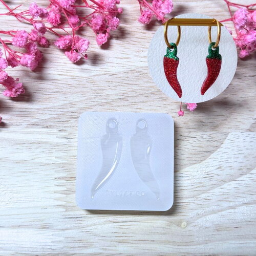 Moule silicone pour résine époxy, uv, resinmold, moule pour pampilles interchangeable, moule silicone piment