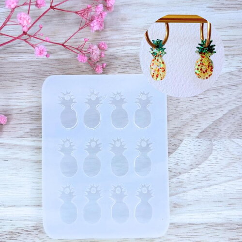 Moule silicone pour résine époxy, uv, resinmold, moule pour pampilles interchangeable, ananas