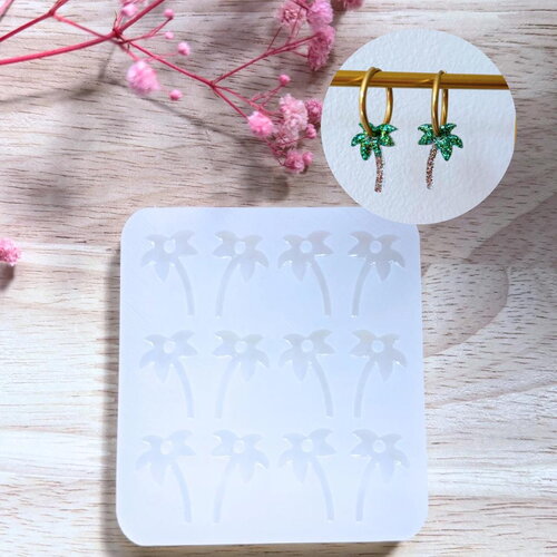 Moule silicone pour résine époxy, uv, resinmold, moule pour pampilles interchangeable, palmiers