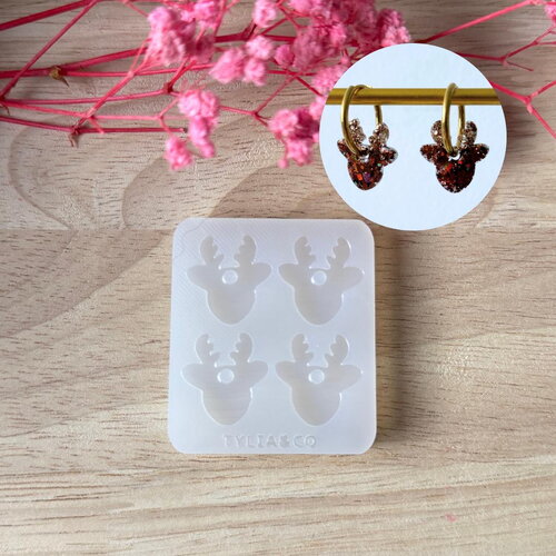 Moule silicone pour résine époxy, uv, resinmold, moule pour pampilles interchangeable, moule silicone flocon étoile flocon de neige de noël