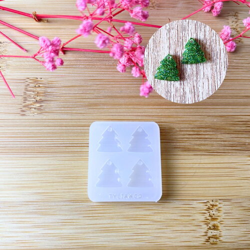 Moule silicone pour résine époxy, uv, resinmold, moule pour pampilles interchangeable, moule silicone sapin noël