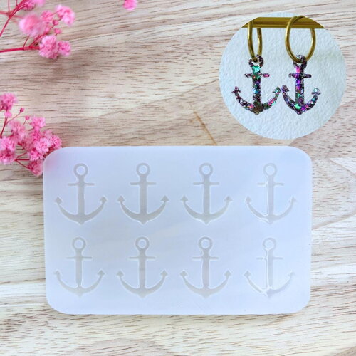 Moule silicone pour résine époxy, uv, resinmold, moule pour pampilles interchangeable, moule silicone ancre de bateau