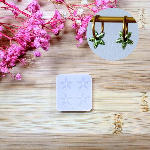 Moule silicone pour résine époxy, uv, resinmold, moule pour pampilles interchangeable, fleur