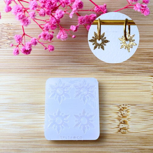 Moule silicone pour résine époxy, uv, resinmold, moule pour pampilles interchangeable, moule silicone flocon étoile flocon de neige de noël