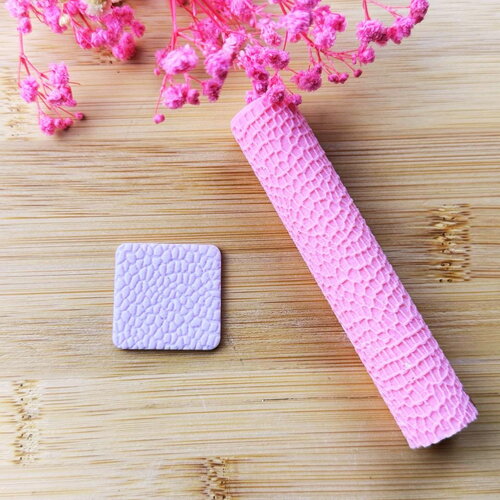 Rouleau texture pour polymère | roller texture | fabrication de bijoux| outils en pâte polymère | rouleau texture effet croco