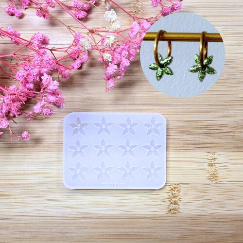 Moule silicone pour résine époxy, uv, resinmold, moule pour pampilles interchangeable, fleur