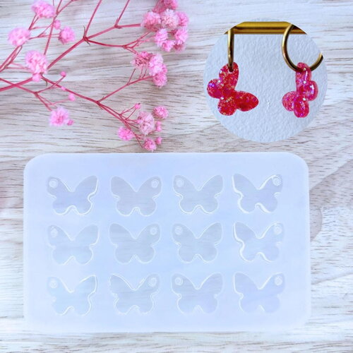 Moule silicone pour résine époxy, uv, resinmold, moule pour pampilles interchangeable, fleur 5 pétales