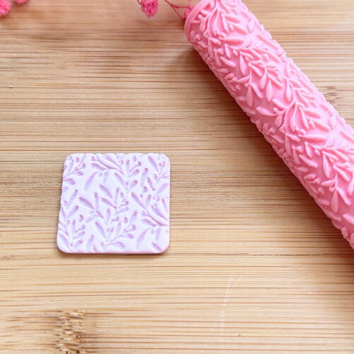 Rouleau texture pour polymère | roller texture | fabrication de bijoux| outils en pâte polymère | rouleau texture feuillage