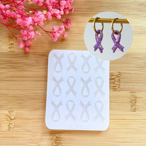 Moule silicone pour résine époxy, uv, resinmold, moule pour pampilles interchangeable, ruban, cancer du sein