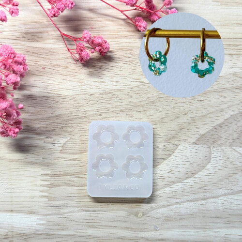 Moule silicone pour résine époxy, uv, resinmold, moule pour pampilles interchangeable, moule silicone fleur, flower marguerite