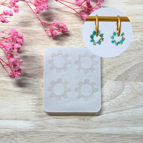Moule silicone pour résine époxy, uv, resinmold, moule pour pampilles interchangeable, moule silicone fleur, flower marguerite