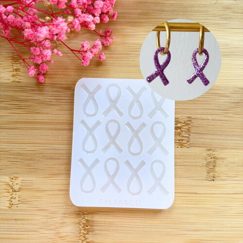 Moule silicone pour résine époxy, uv, resinmold, moule pour pampilles interchangeable, ruban, cancer du sein