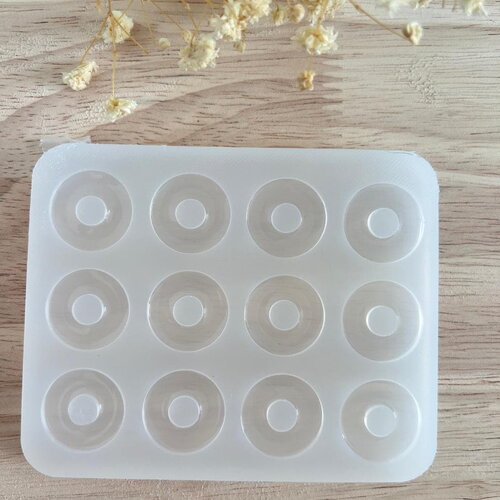 Moule silicone pour résine époxy, uv, resinmold, moule pour pampilles interchangeable, moule silicone donuts, rond, cercle