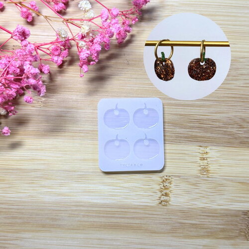 Moule silicone pour résine époxy, uv, resinmold, moule pour pampilles interchangeable, citrouille, halloween, automne