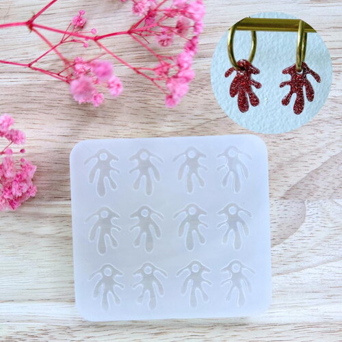 Moule silicone pour résine époxy, uv, resinmold, moule pour pampilles interchangeable, moule silicone algues