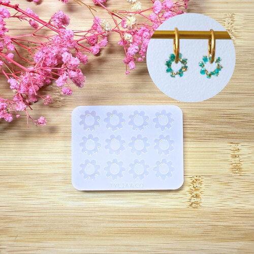 Moule silicone pour résine époxy, uv, resinmold, moule pour pampilles interchangeable, moule silicone fleur, flower marguerite