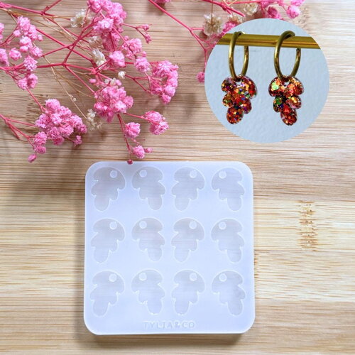 Moule silicone pour résine époxy, uv, resinmold, moule pour pampilles interchangeable, moule silicone, feuille, feuille de chène