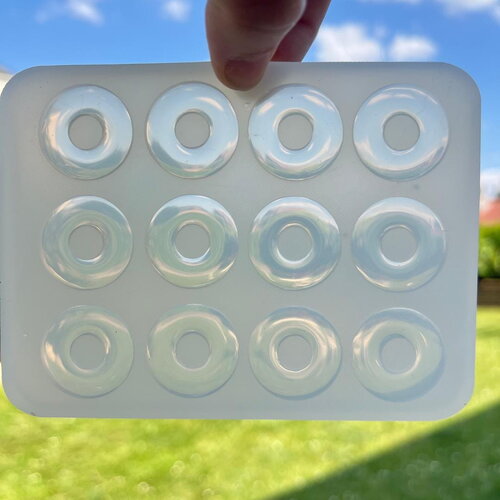 Moule silicone pour résine époxy, uv, resinmold, moule pour pampilles interchangeable, moule silicone donuts, rond, cercle