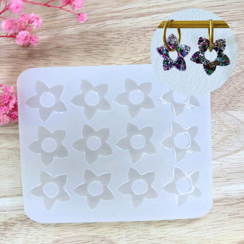 Moule silicone pour résine époxy, uv, resinmold, moule pour pampilles interchangeable, moule silicone fleur tiaré