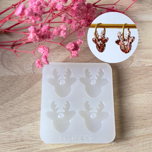 Moule silicone pour résine époxy, uv, resinmold, moule pour pampilles interchangeable, moule silicone flocon étoile flocon de neige de noël