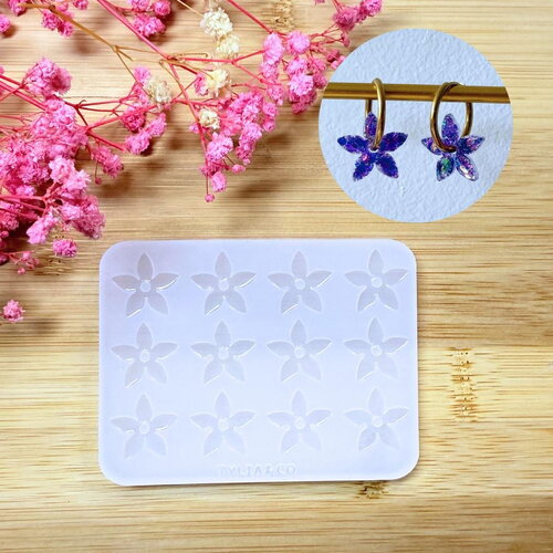 Moule silicone pour résine époxy, uv, resinmold, moule pour pampilles interchangeable, fleur