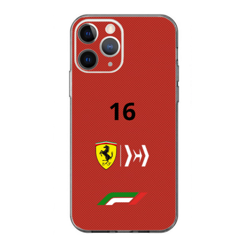 Coque f1 n° 16 charles pour iphone 16, 15, 14, 13, 12, 11, x,,xr, se, 8, 7, 7+, 6, 6+